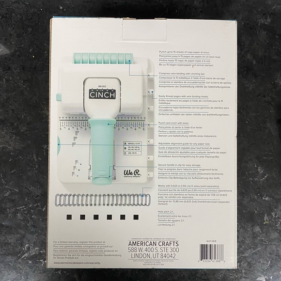 We R Memory Keepers Mini Cinch™ coil binding machine / tool small book binding - Picture 4 of 9